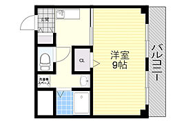 イーズ南春日丘 1Kの間取図画像