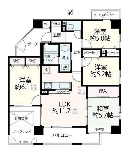 4LDK 間取り