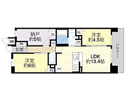 エスリード箕面船場阪大前 2SLDKの間取図画像