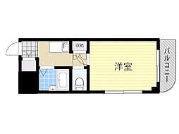 エレガンス高木2号館 ワンルームの間取図画像