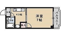 ブルーム21 1Kの間取図画像