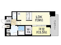 プレサンス庄内ブレイシス 1LDKの間取図画像