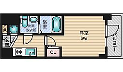 エスリード大阪シティノース 1Kの間取図画像