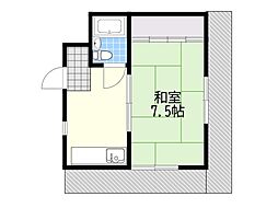 メゾン金正 1DKの間取図画像