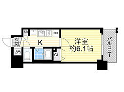 プレサンス新大阪クレスタ 1Kの間取図画像