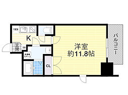Live Flat Tsukamoto 1Kの間取図画像