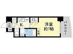 セレニテ新大阪弐番館 1Kの間取図画像