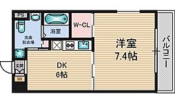 アエラス 1DKの間取図画像