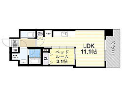 コンフォリア・リヴ東三国駅前ソルテラス 1LDKの間取図画像