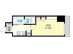 レジュールアッシュプレミアムツインー1 1Kの間取図画像