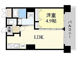 ノルデンタワー新大阪プレミアム 1LDKの間取図画像