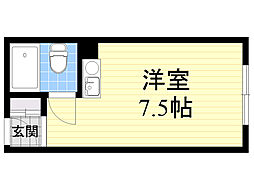 CEREZO井口堂 ワンルームの間取図画像
