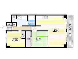 サンパレス桃山台 2LDKの間取図画像