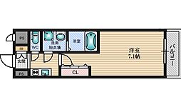 アーバンフラッツ新大阪1 1Kの間取図画像