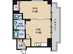 REBANGA十三アパートメント 1LDKの間取図画像