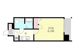 エスリード北大阪レジデンス 1Kの間取図画像