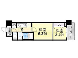 スプランディッドVIII 2Kの間取図画像