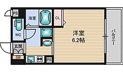 エステムコート新大阪6エキスプレイス 1Kの間取図画像
