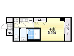 Osaka Metro御堂筋線 江坂駅 徒歩4分の賃貸マンション 2階1Kの間取り