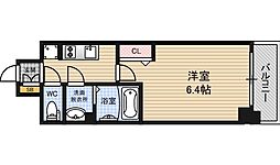 阪急千里線 淡路駅 徒歩3分の賃貸マンション 1階1Kの間取り