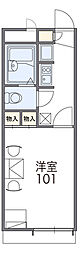 阪急宝塚本線 蛍池駅 徒歩10分の賃貸アパート 2階1Kの間取り