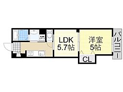 大阪モノレール本線 大阪空港駅 徒歩21分の賃貸アパート 1階1LDKの間取り