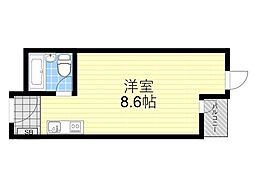 アクセス・コート箕面 ワンルームの間取図画像
