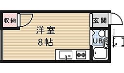 旭ケ丘コーポ ワンルームの間取図画像