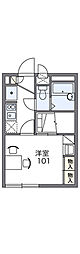 レオパレス櫻根南 1Kの間取図画像