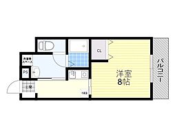 アルデール・満寿美 1Kの間取図画像