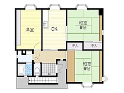 JGS緑丘マンション 3DKの間取図画像