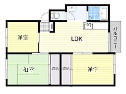 シャンボール八王寺 3LDKの間取図画像