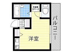 なかやファームサイド ワンルームの間取図画像