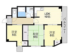 メゾン宮山 3LDKの間取図画像
