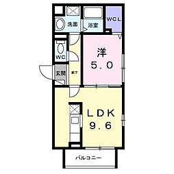 豊中市南桜塚3丁目アパート 1LDKの間取図画像