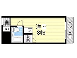 ヴィラ・フェザント ワンルームの間取図画像