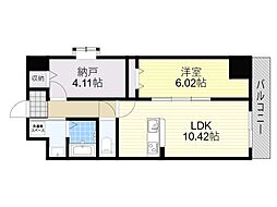 アーバンパーク新大阪 1SLDKの間取図画像