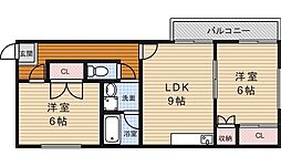 メゾン・スガ 2LDKの間取図画像