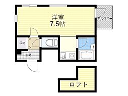 サンライズファースト ワンルームの間取図画像