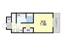 ファーストフィオーレ江坂ラディール 1Kの間取図画像