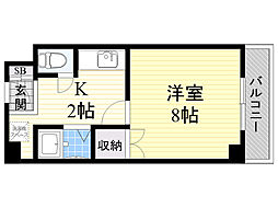 プレステージK 1Kの間取図画像