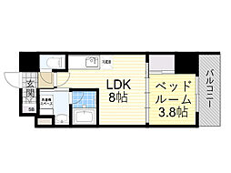 COMFORIA江坂 1LDKの間取図画像
