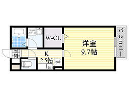 ノイエスグート 1Kの間取図画像