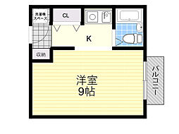 グランヴェルデ中桜塚 1Kの間取図画像
