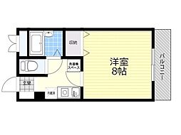 マサーレ川西 1Kの間取図画像