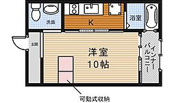 リベルタ 1Kの間取図画像