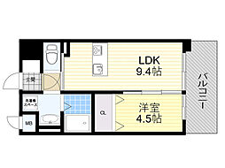 第25関根マンション 1LDKの間取図画像