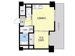 アドバンス江坂ラシュレ 1LDKの間取図画像