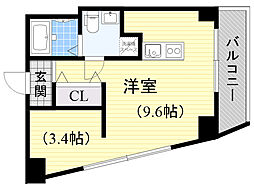 suju ワンルームの間取図画像