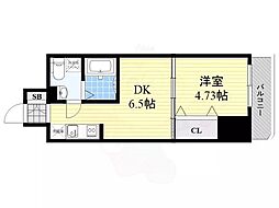 サンレムート,江坂1st 1DKの間取図画像